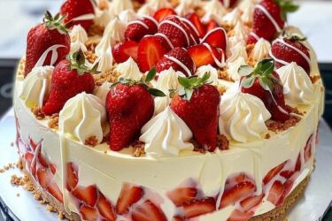 Cheesecake de Morango com Chocolate Branco