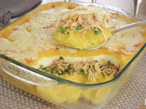 Escondidinho de Frango com Mandioquinha