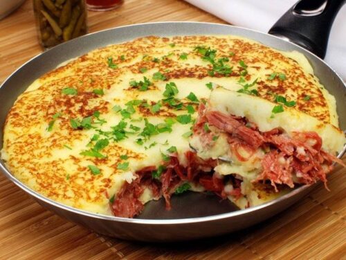 Escondidinho de Frigideira de Carne Seca