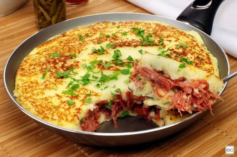 Escondidinho de Frigideira de Carne Seca