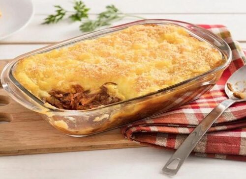 Escondidinho de Mandioca com Carne Seca
