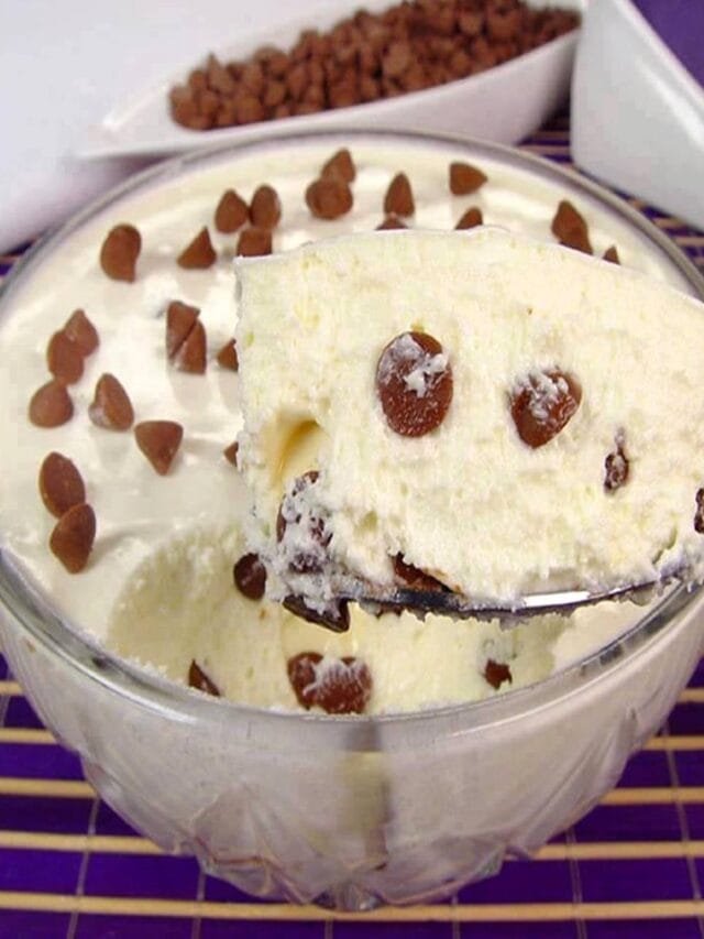 A Melhor Mousse que você já provou, super fácil de fazer – Mousse de Leite ninho com gotas de chocolate