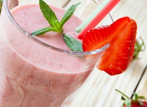 Batida de Vinho com Morango