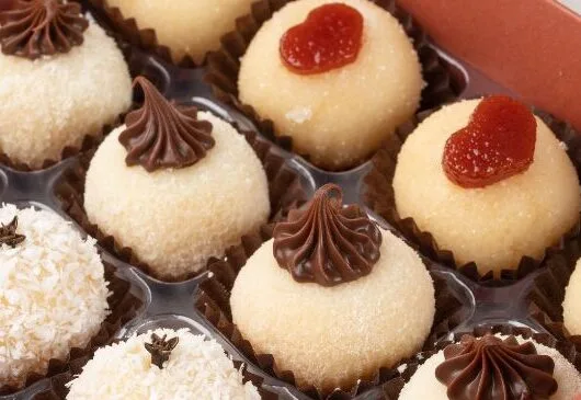 Beijinho gourmet enrolado e decorado