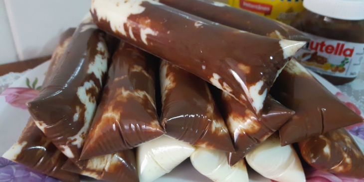 Geladinho com Nutella Cremoso