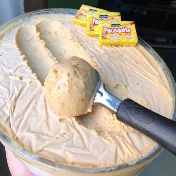 Sorvete de Paçoca Cremoso Muito Fácil
