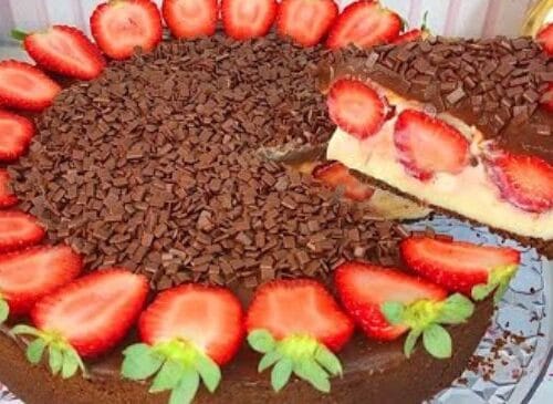 Torta Bombom de Morango