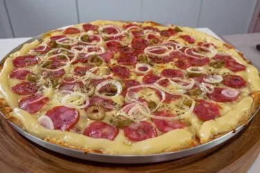 Pizza de Pão de Forma Crocante