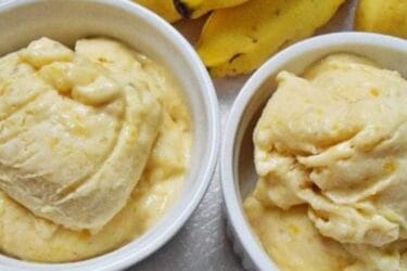 Sorvete de banana cremoso e refrescante