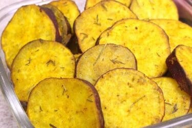 Batata Doce no Forno com azeite e alecrim