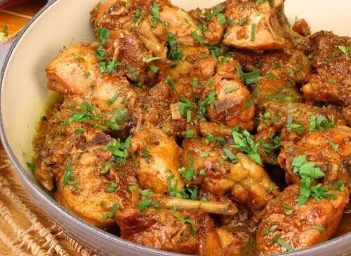 Frango Refogado com Alho e Açafrão