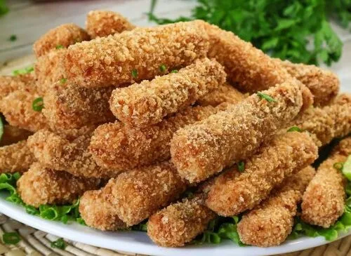 Iscas de Peixe Empanado Sequinha e Crocante