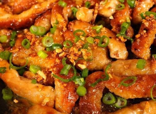 Carne de Porco Alho e Óleo