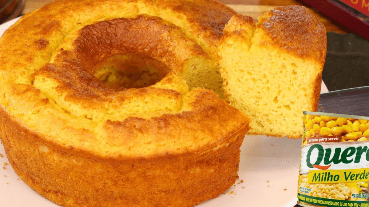 Bolo de Milho Super Fofinho com Milho de Latinha