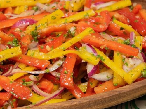 Salada de Pimentão Colorida