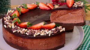 Cheesecake de Chocolate Cremoso sem Gelatina