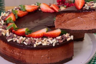 Cheesecake de Chocolate Cremoso sem Gelatina