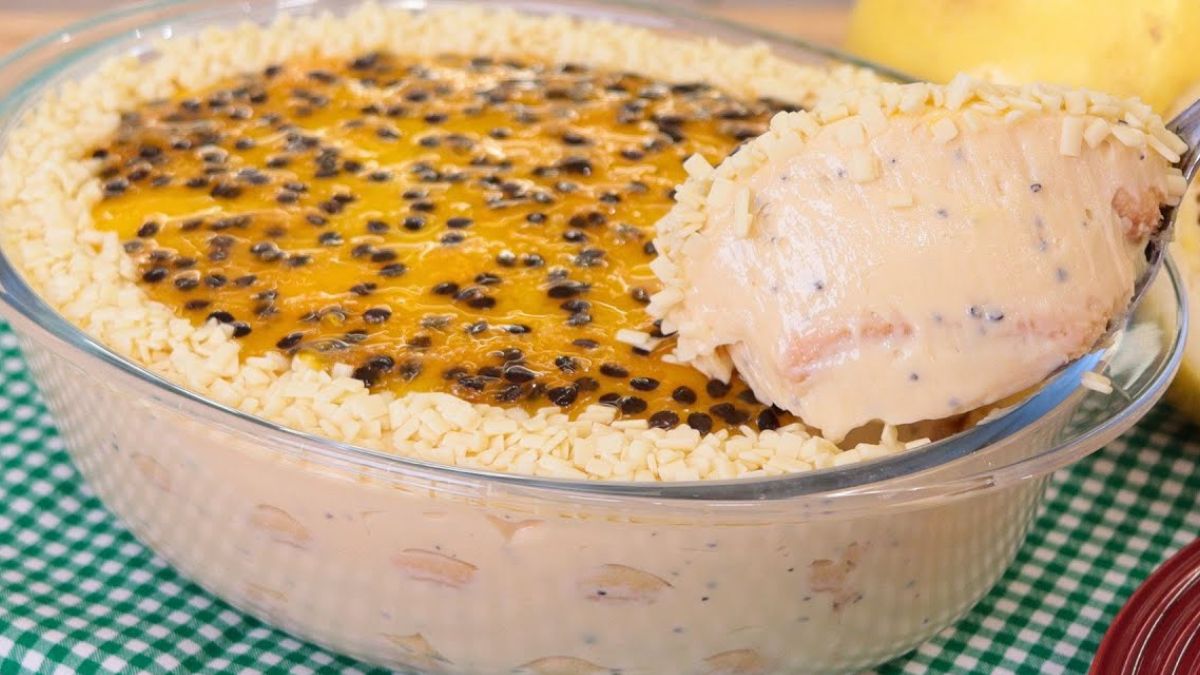 Pavê de Maracujá com Recheio que Não Vai ao Fogo