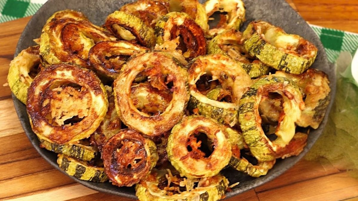 Anéis de Abobrinha Assados com Parmesão Sequinhos e Saborosos 1 Anéis de Abobrinha Assados com Parmesão Sequinhos e Saborosos