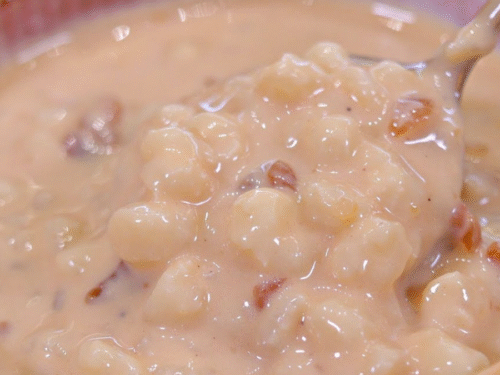 Canjica Cremosa de Doce de Leite com Amendoim