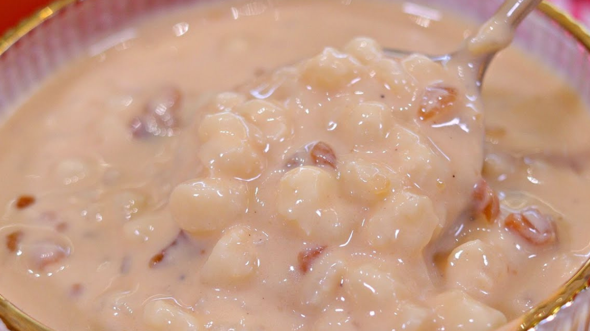 Canjica Cremosa de Doce de Leite com Amendoim