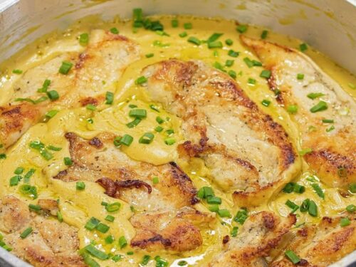 Peito de Frango ao Molho de Mostarda Cremoso e Fácil