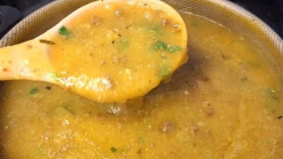 Caldo de Carne Moída com Mandioca e Batata