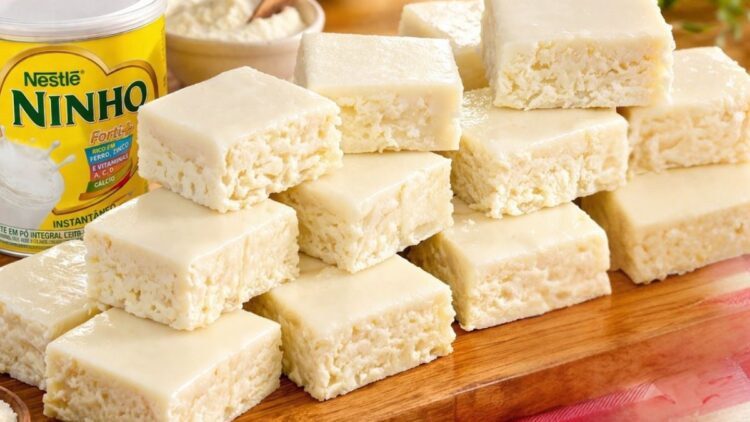 Doce de leite ninho de corte em pedaços macios