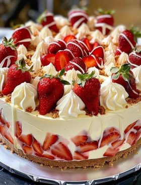 Cheesecake de Morango com Chocolate Branco