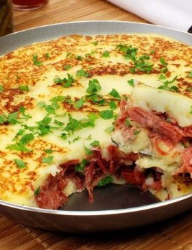 Escondidinho de Frigideira de Carne Seca