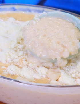 Arroz doce cremoso de Leite Ninho servido em tigela