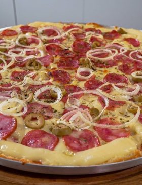 Pizza de Pão de Forma Crocante