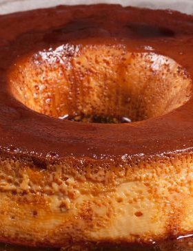 Pudim sem leite condensado na Airfryer com calda caramelizada